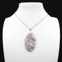 Pendentif Oval en Lépidolite