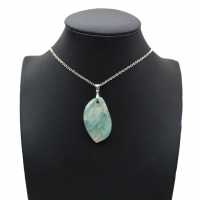 Pendentif amazonite en forme de flamme