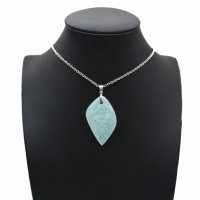 Pendentif amazonite en forme de flamme