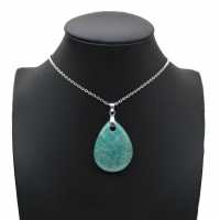 Pendentif amazonite en forme de goutte