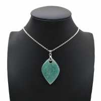 Pendentif amazonite en forme de flamme