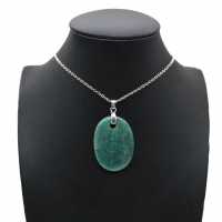 Pendentif amazonite de forme ovale