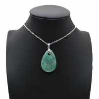 Pendentif amazonite en forme de goutte