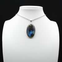 Pendentif ovale en Labradorite
