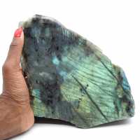 Roche une face polie en labradorite