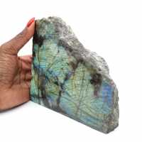 Labradorite une face polie ornementale