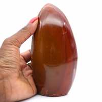 Forme libre polie en Jaspe rouge