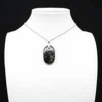 Pendentif de jaspe kambamba de forme ovale