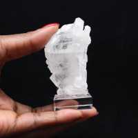 Cristal de quartz faden sur socle