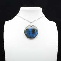 Pendentif rond en labradorite