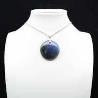 Pendentif rond en labradorite