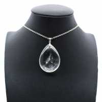 Pendentif en pierre de cristal de roche