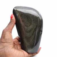 Forme libre obsidienne dorée