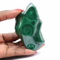 Pierre polie en malachite
