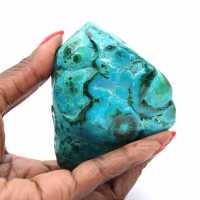 Pierre polie Chrysocolle Congo