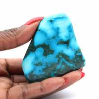 Pierre polie en Chrysocolle Congo