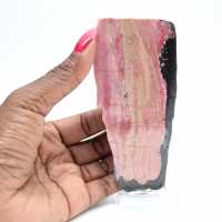 Tranche en pierre de Rhodonite authentique