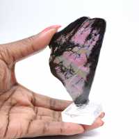 Tranche de Rhodonite naturelle pour collection de minéraux