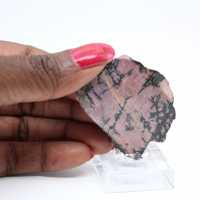 Rhodonite tranche polie de qualité pour décoration