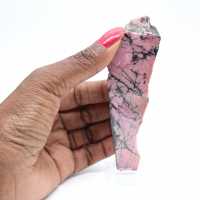Tranche de Rhodonite naturelle pour collection de minéraux