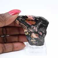 Tranche en pierre de Rhodonite authentique