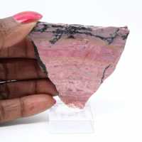 Rhodonite tranche polie de qualité pour décoration