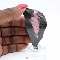 Pierre de Rhodonite naturelle minéral brut et unique