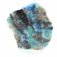 Tranche en pierre d’Azurite Malachite authentique pour décoration