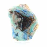Tranche en pierre d’Azurite Malachite authentique pour décoration
