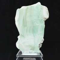 Pierre d’Aragonite verte naturelle en tranche