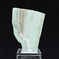 Pierre d’Aragonite verte naturelle en tranche