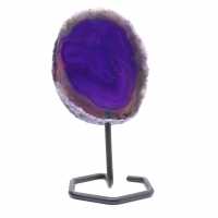Agate teintée de violet