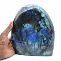 Labradorite polie, pierre naturelle de collection, grand format, Madagascar