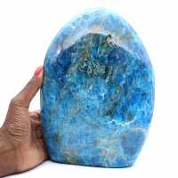 Apatite polie géante, pierre d'ornement de prestige, Madagascar