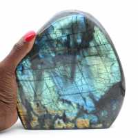 Labradorite polie, grand ornement minéral, pièce de collection, Madagascar