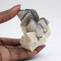 Mica sur quartz blanc afghan compact
