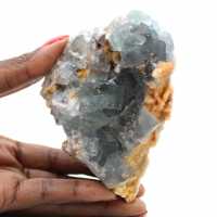 Spécimen de Fluorite sur gangue : Cristaux du Maroc authentiques