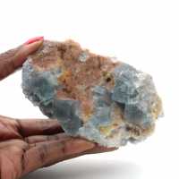 Fluorite naturelle verte : Échantillon sur roche pour collection