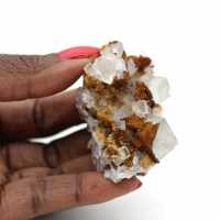 Miniature de Fluorite verte : Cristal du Maroc sur roche Miniature de Fluorite verte : Cristal du Maroc sur roche