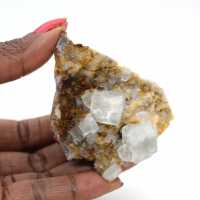 Fluorite verte pour décoration : Petit cristal sur roche Fluorite verte pour décoration : Petit cristal sur roche