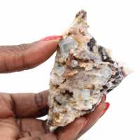 Cristal de Fluorite sur gangue : Minéral vert du Maroc Cristal de Fluorite sur gangue : Minéral vert du Maroc