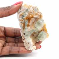 Pierre naturelle Fluorite : Cristaux verts sur gangue Maroc Pierre naturelle Fluorite : Cristaux verts sur gangue Maroc