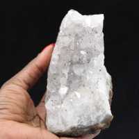 Spécimen Quartz et Goethite Maroc, Géode à filaments