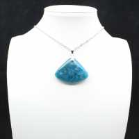 Pendentif Apatite Bleue - Spécimen Minéralogique Madagascar