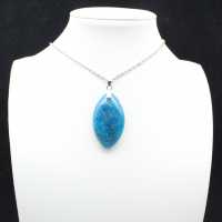 Pendentif Apatite Madagascar - Structure Cristalline Bleue