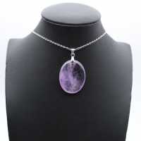 Pendentif en Quartz Violet Madagascar - Élégance Minérale