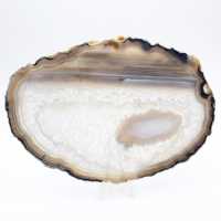 Plaque d'Agate translucide polie