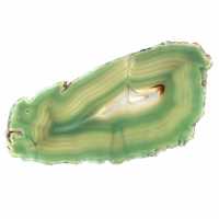Tranche d'agate verte du Brésil – Pierre naturelle teintée