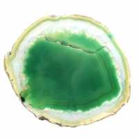 Tranche d'agate verte – Collection minérale Brésil 210 g