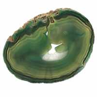 Tranche d'agate verte naturelle – Pièce décorative 250 g